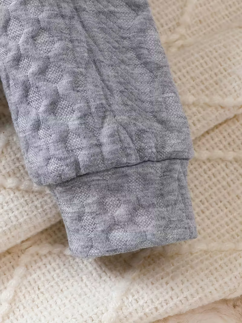 Körpə Qız üçün Rahat Qışlıq Romper – Yumşaq Parça, Cibli və Xarici Oyun üçün İdeal