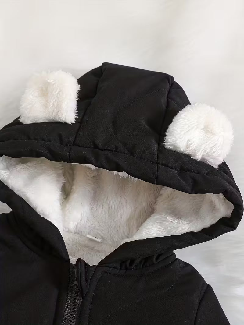 Körpə Üçün Qalınlaşdırılmış Romper – Payız/Qış Açıq Hava Geyimi, Fliis Astarlı