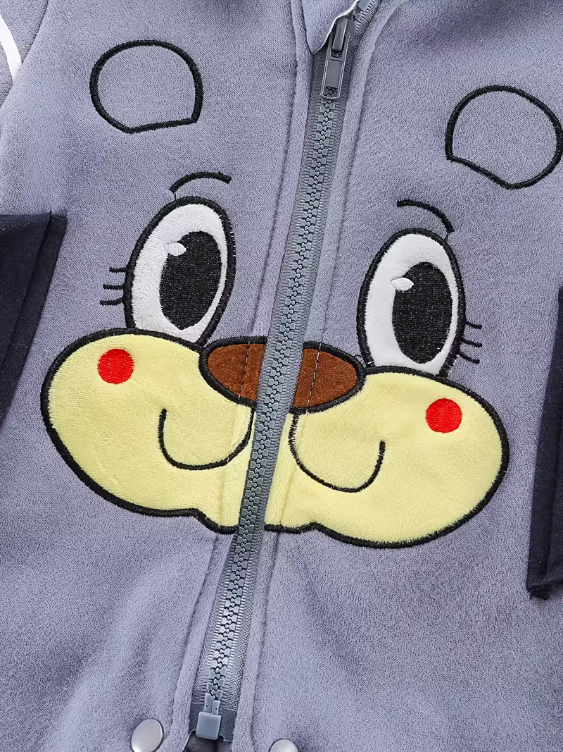 Körpə Oğlan üçün Rahat Kapüşonlu Bodi – Payız/Yaz üçün İdeal, Foto və Günlük Geyim