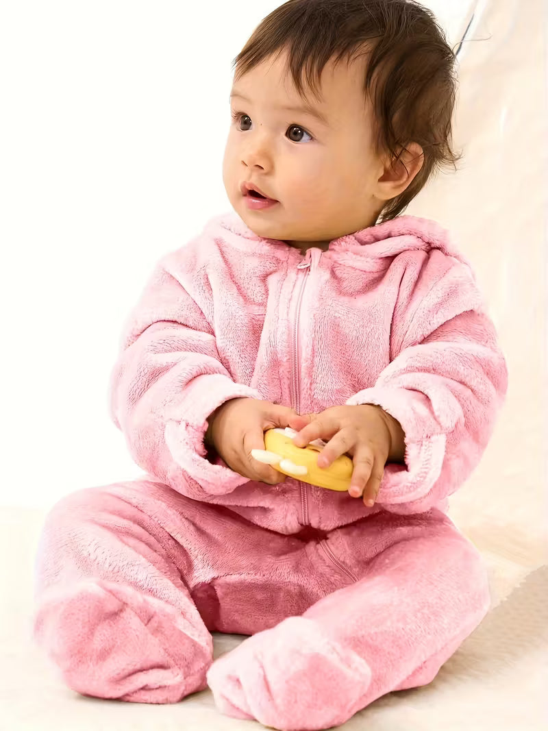 Körpə Ayı Onesie – Yumşaq  Papaqlı, Bayram və Ailə Üçün Uyğun, İsti və Rahat Geyim