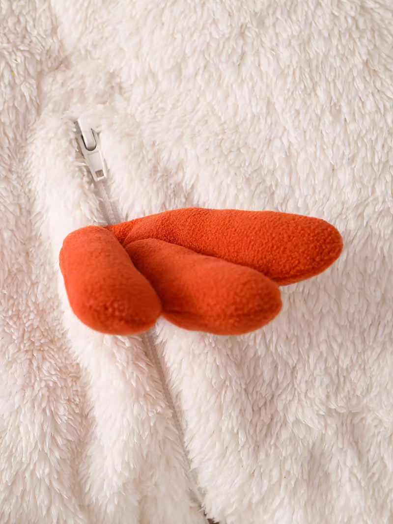 Körpələr üçün Tolo Dovşan & Cücə Kapüşonlu Yumşaq Kombinezon – Qış & Bayramlar üçün İdeal