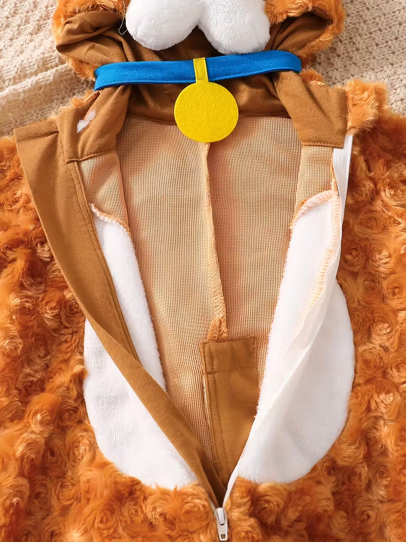 Körpə Yumşaq, Şirin, Balaca Uşaqlar üçün İtlər Temalı Heyvan Geyimi, Açıq Hava Üçün Rahat