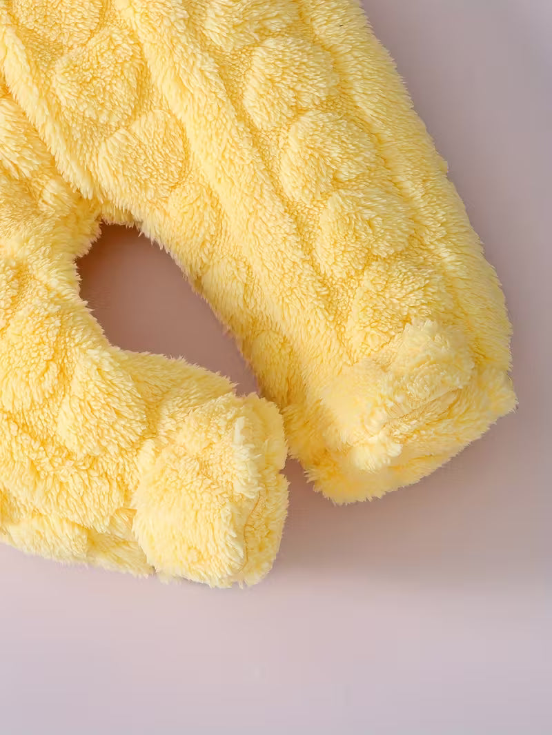 Qızlar üçün İki Tərəfli Flis İsti Bodysuit – Payız & Qış üçün Rahat Seçim