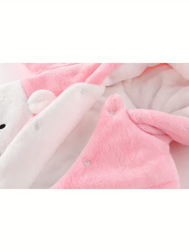 Ay Körpələr üçün Qışlıq Yumşaq Kapüşonlu Romper – Milad & Bayramlar üçün İdeal