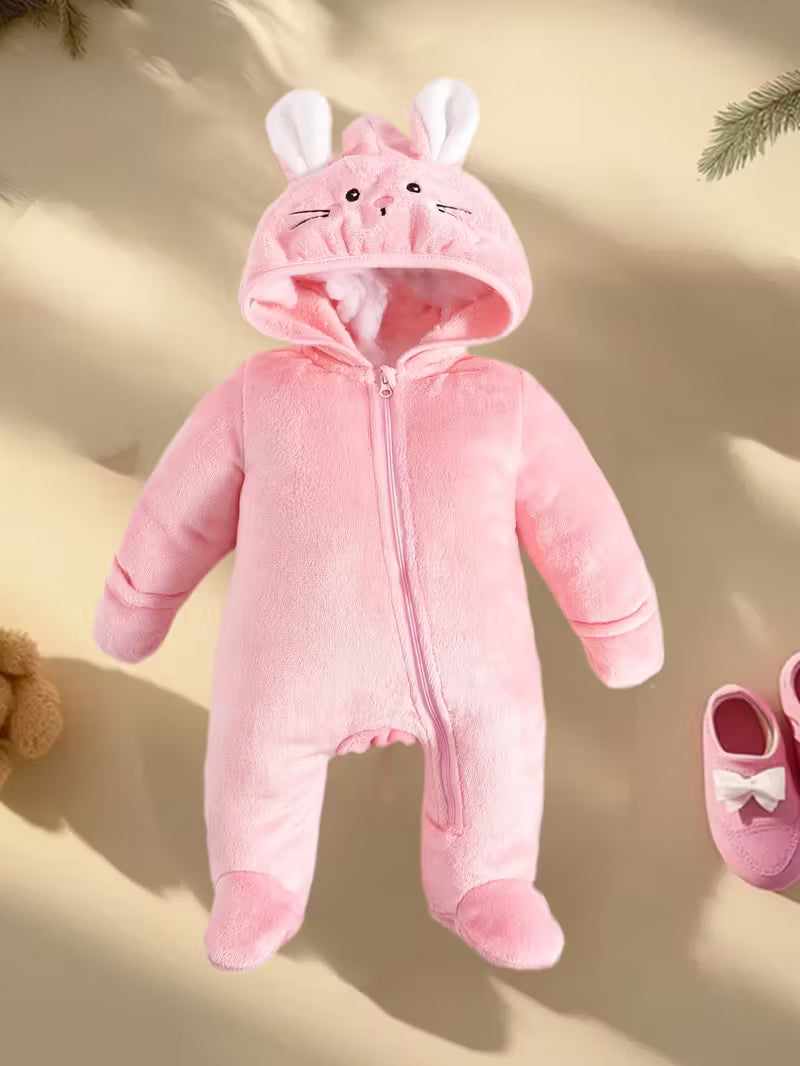 Körpə Ayı Onesie – Yumşaq  Papaqlı, Bayram və Ailə Üçün Uyğun, İsti və Rahat Geyim