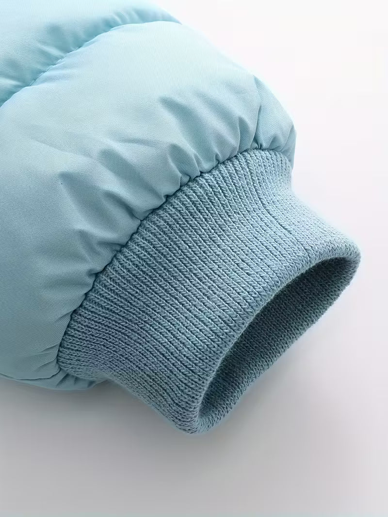 Unisex Qışlıq Ayı Başlıqlı İsti Romper – Sevimli və Rahat Xarici Geyim