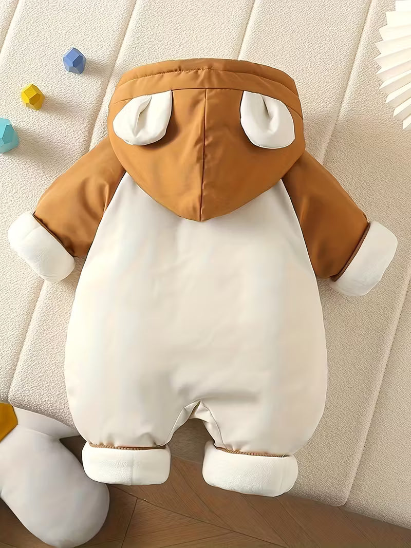 1 ədəd Payız/Qış Qalın Bear Paw Ears Kapüşonlu Sweatshirt – Açıq Hava Üçün Yeni Kolleksiya