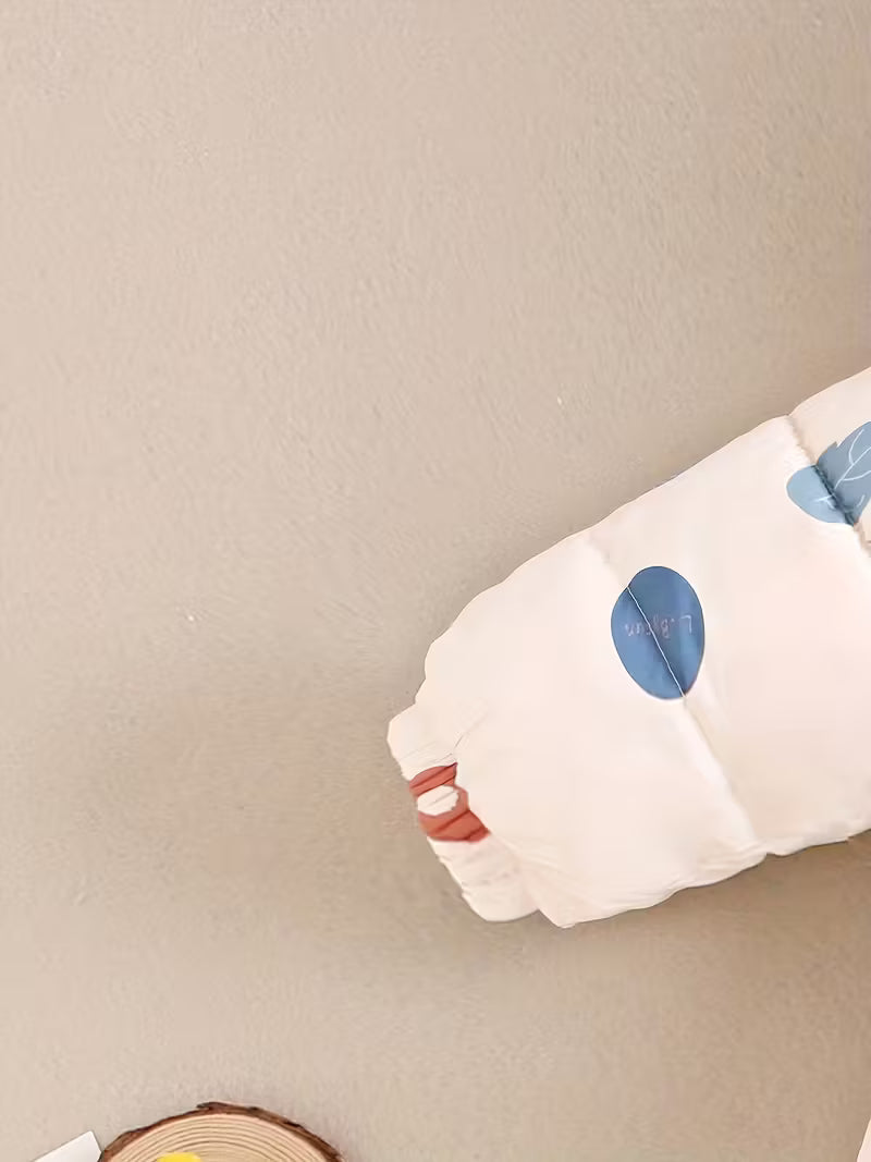 Unisex Qış Jumpsuit – Qalın Yumşaq Kapüşonlu Uzun Qol Romper, Cartoon Qoyun və Bulud Naxışlı, Elastik Manşetlər, Açıq Hava Üçün