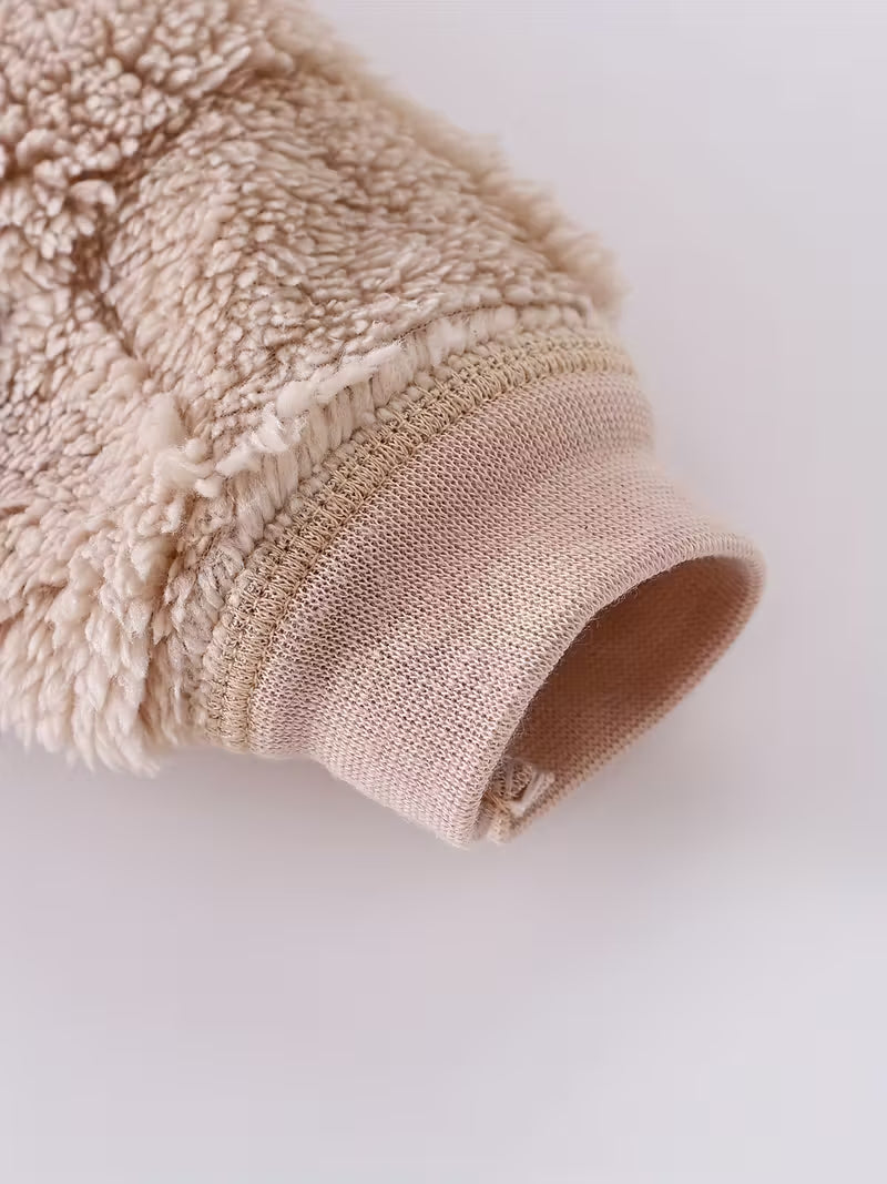 Uşaq Oğlan Üçün Qış Onesie – Kapüşonlu Yumşaq Romper, İsti və Rahat