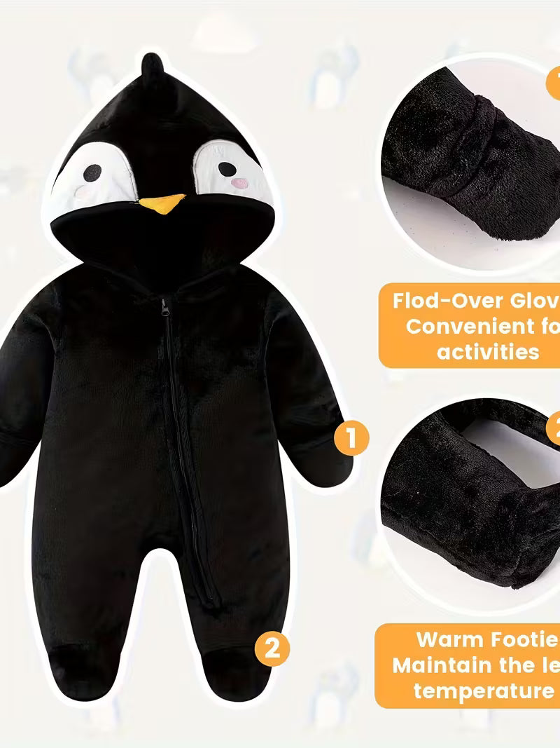 Körpə Qız üçün Qış  Kapüşonlu, Fermuarlı, Bayramlar və Açıq Hava Üçün İsti və Rahat