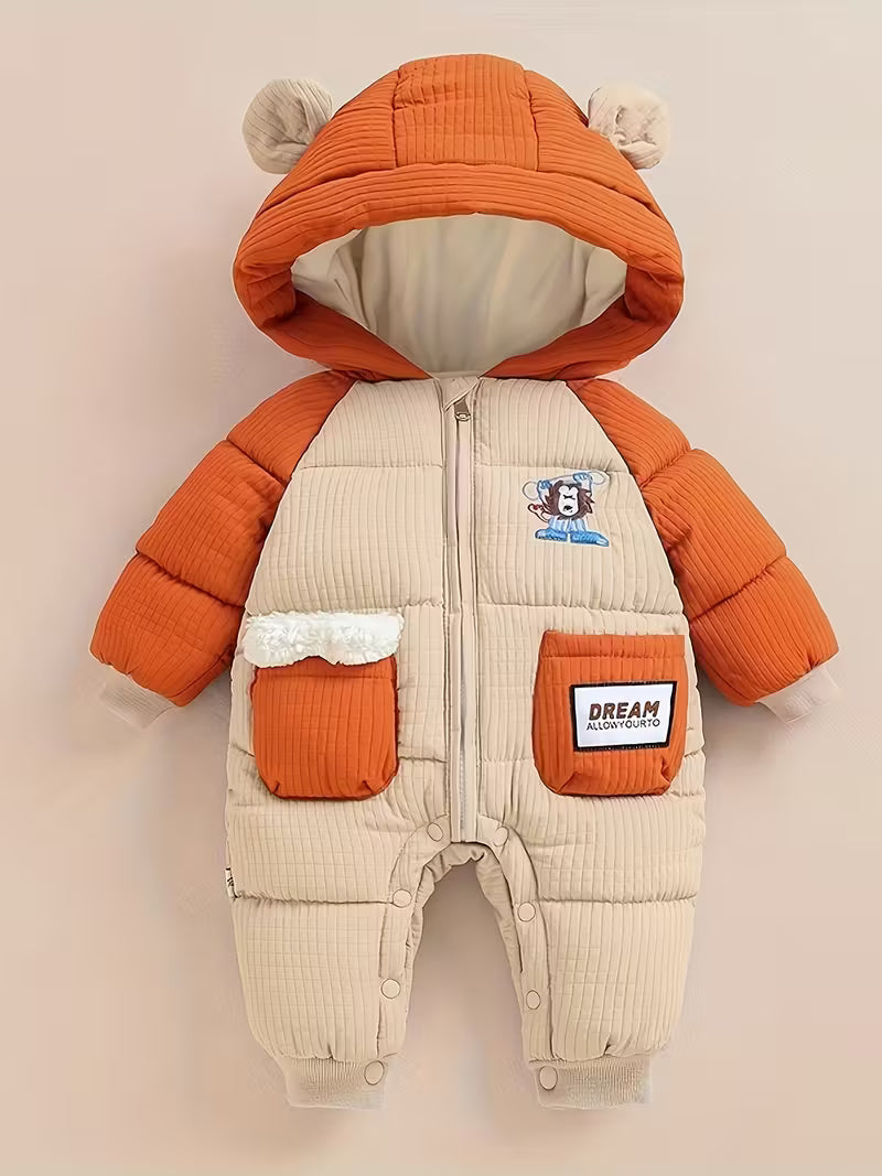 Rahat və Şirin Karikatura Naxışlı Kapüşonlu Uzunqollu