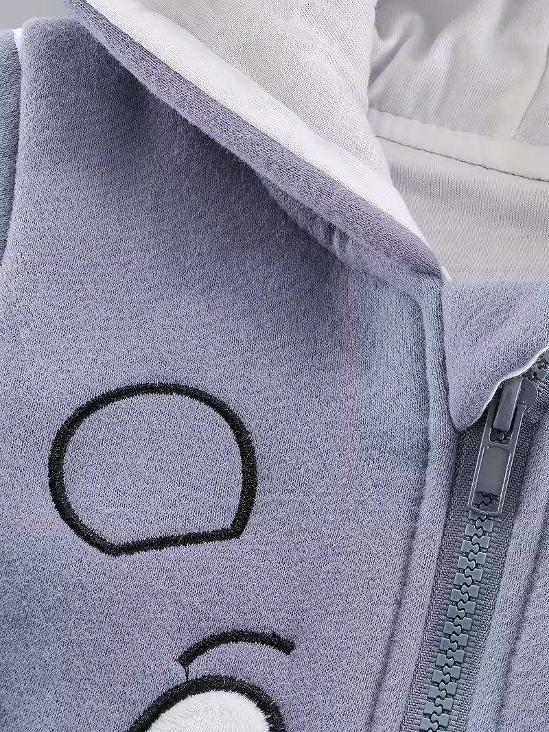 Körpə Oğlan üçün Rahat Kapüşonlu Bodi – Payız/Yaz üçün İdeal, Foto və Günlük Geyim