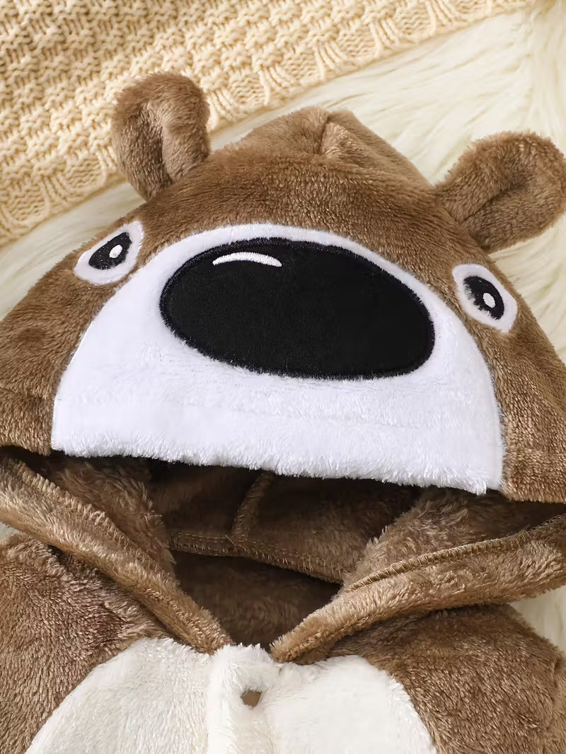 Körpələr üçün Yumşaq Ayı Jumpsuit – İsti, Rahat və Cinsiyyət-Neutral Qış Geyimi