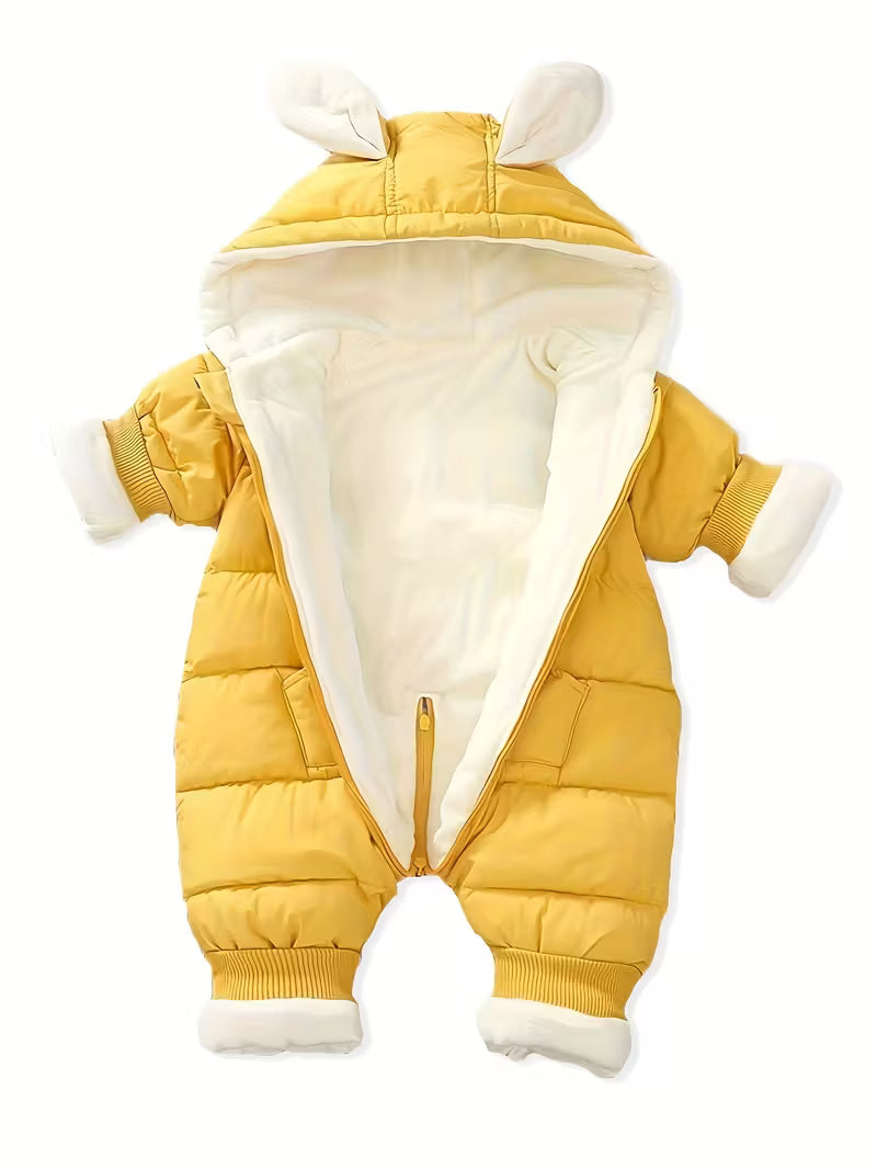 Körpə Oğlan Üçün Soyuq Hava Geyimi – Rahat Diaper Dəyişimi, Oyunçu Dizayn, Davamlı Snap Düymələr, Açıq Hava Üçün İdeal