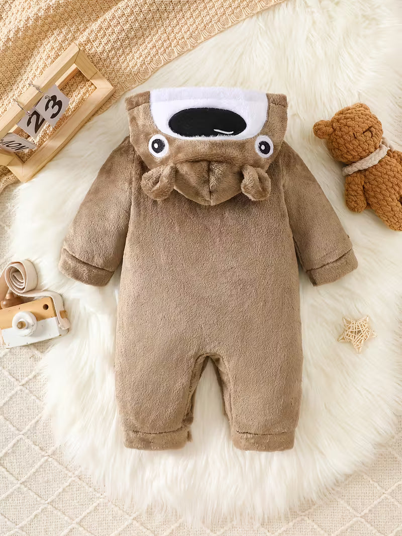 Körpələr üçün Yumşaq Ayı Jumpsuit – İsti, Rahat və Cinsiyyət-Neutral Qış Geyimi