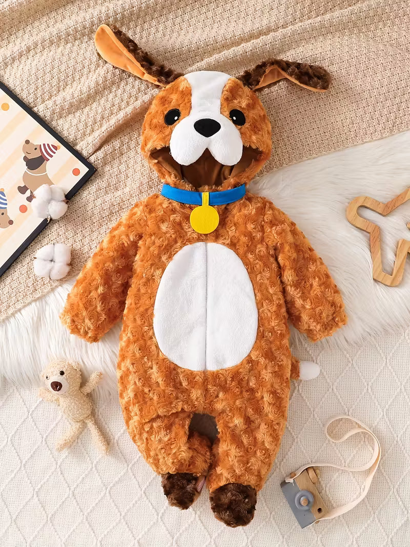 Körpə Yumşaq, Şirin, Balaca Uşaqlar üçün İtlər Temalı Heyvan Geyimi, Açıq Hava Üçün Rahat