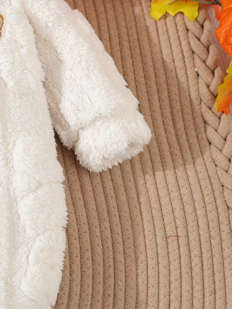 Şirin Ayı Qulaqlı Körpə Qız Kombinezonu – Yumşaq, Kapüşonlu və Qışlıq