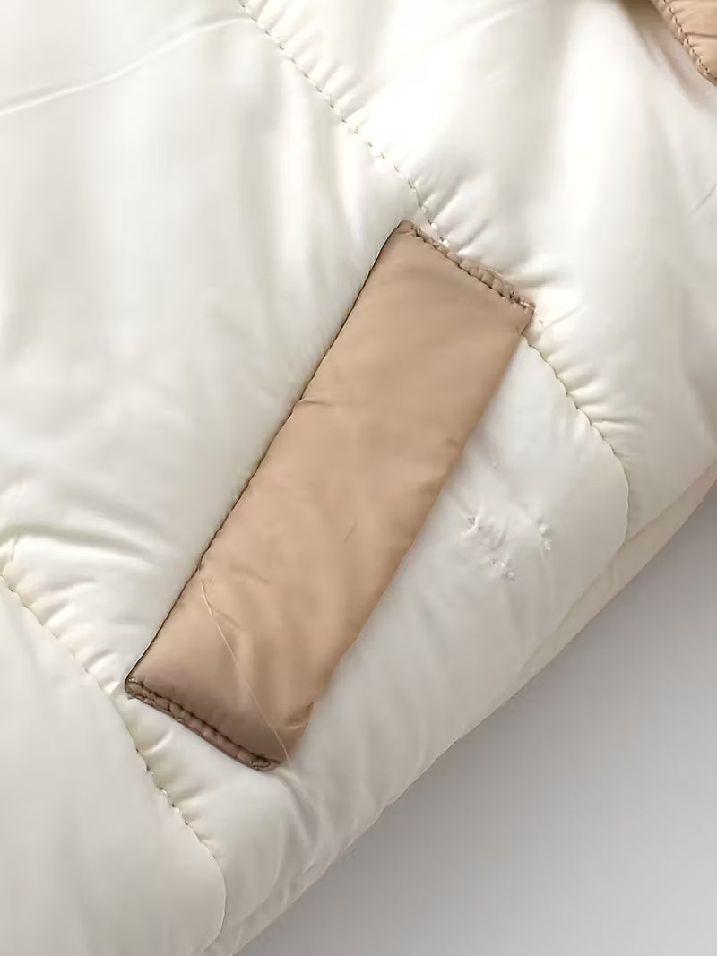 Qış Kapüşonlu Romper – Kapüşonlu, Uzun Qol, Cibli, Şirin Dinosaur Naxışlı, Mavi-Ağ, Rahat