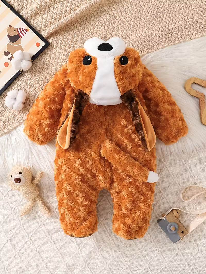 Körpə Yumşaq, Şirin, Balaca Uşaqlar üçün İtlər Temalı Heyvan Geyimi, Açıq Hava Üçün Rahat