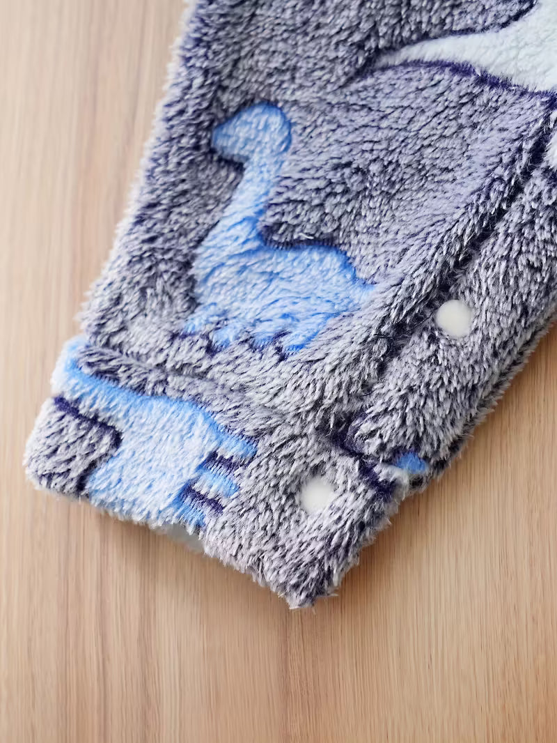 Körpə Dinosaur, İsti, Kapüşonlu, Fermuarlı, Şirin və Rahat