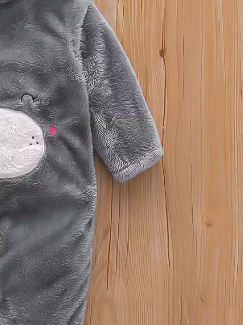 Super İsti Ayı Naxışlı Körpə Kombinezonu – Qışda Rahat və Şirin