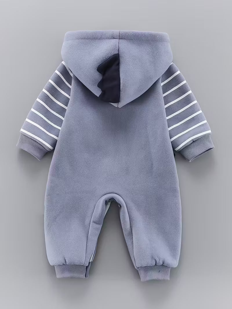 Körpə Oğlan üçün Rahat Kapüşonlu Bodi – Payız/Yaz üçün İdeal, Foto və Günlük Geyim