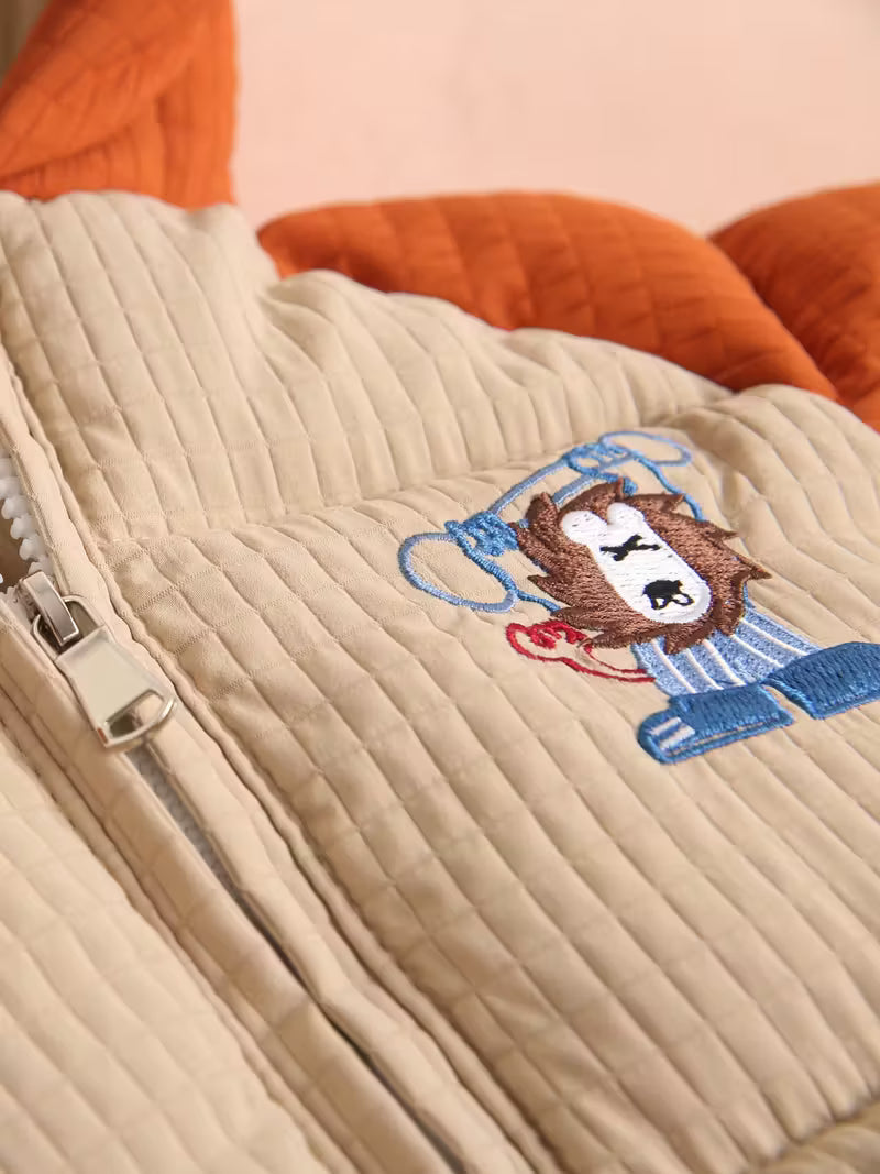 Rahat və Şirin Karikatura Naxışlı Kapüşonlu Uzunqollu