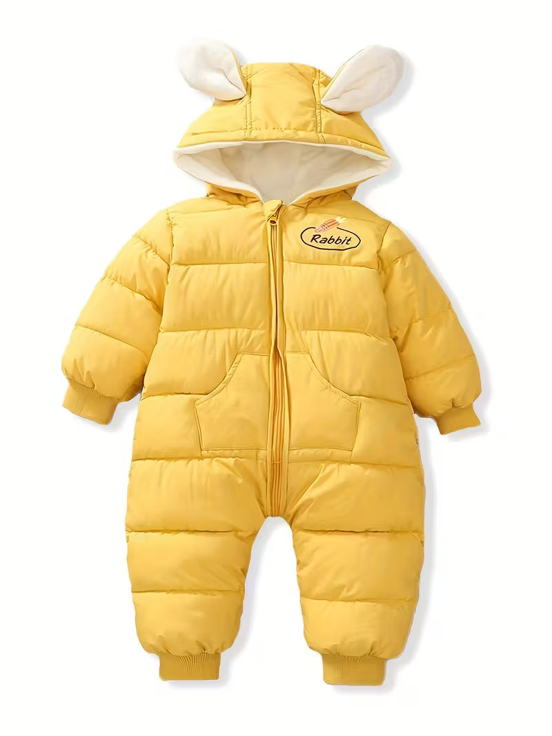 Körpə Oğlan Üçün Soyuq Hava Geyimi – Rahat Diaper Dəyişimi, Oyunçu Dizayn, Davamlı Snap Düymələr, Açıq Hava Üçün İdeal