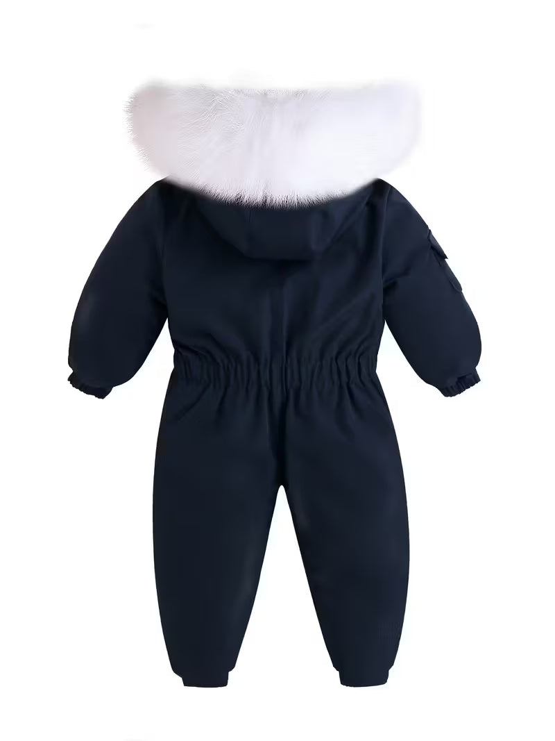 Körpələr üçün Qalın Flis Qış Kombinezonu – Açıq Hava üçün, Oğlan və Qız Uşaqları üçün İsti və Davamlı Geyim”