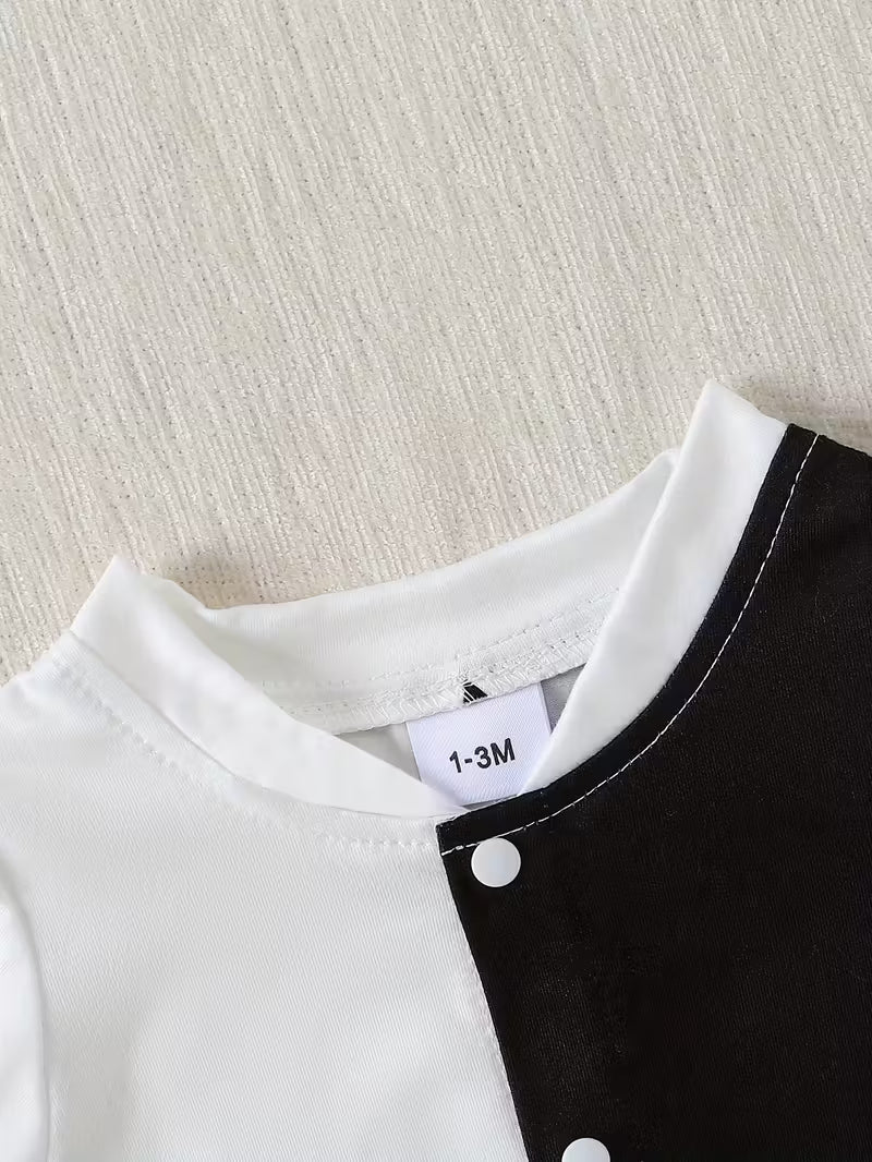 “2-li Dəst: Şirin Panda Naxışlı Rəngli Bodi və Şapka – Açıq Hava üçün İdea