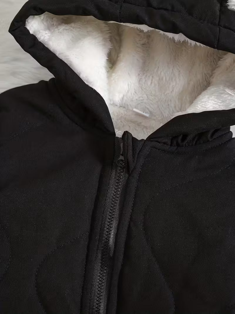 Körpə Üçün Qalınlaşdırılmış Romper – Payız/Qış Açıq Hava Geyimi, Fliis Astarlı