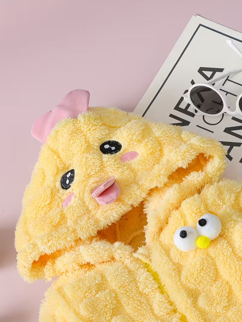 Qızlar üçün İki Tərəfli Flis İsti Bodysuit – Payız & Qış üçün Rahat Seçim