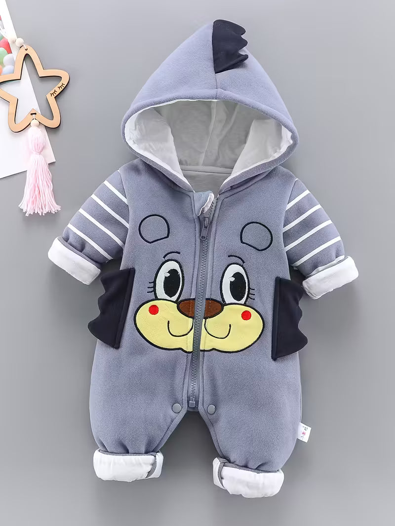 Körpə Oğlan üçün Rahat Kapüşonlu Bodi – Payız/Yaz üçün İdeal, Foto və Günlük Geyim