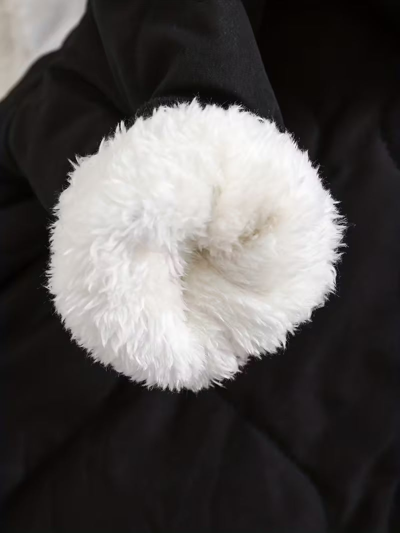 Körpə Üçün Qalınlaşdırılmış Romper – Payız/Qış Açıq Hava Geyimi, Fliis Astarlı