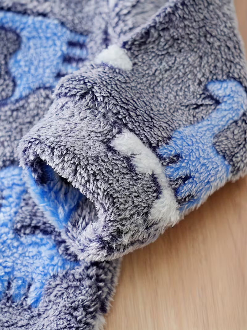 Körpə Dinosaur, İsti, Kapüşonlu, Fermuarlı, Şirin və Rahat