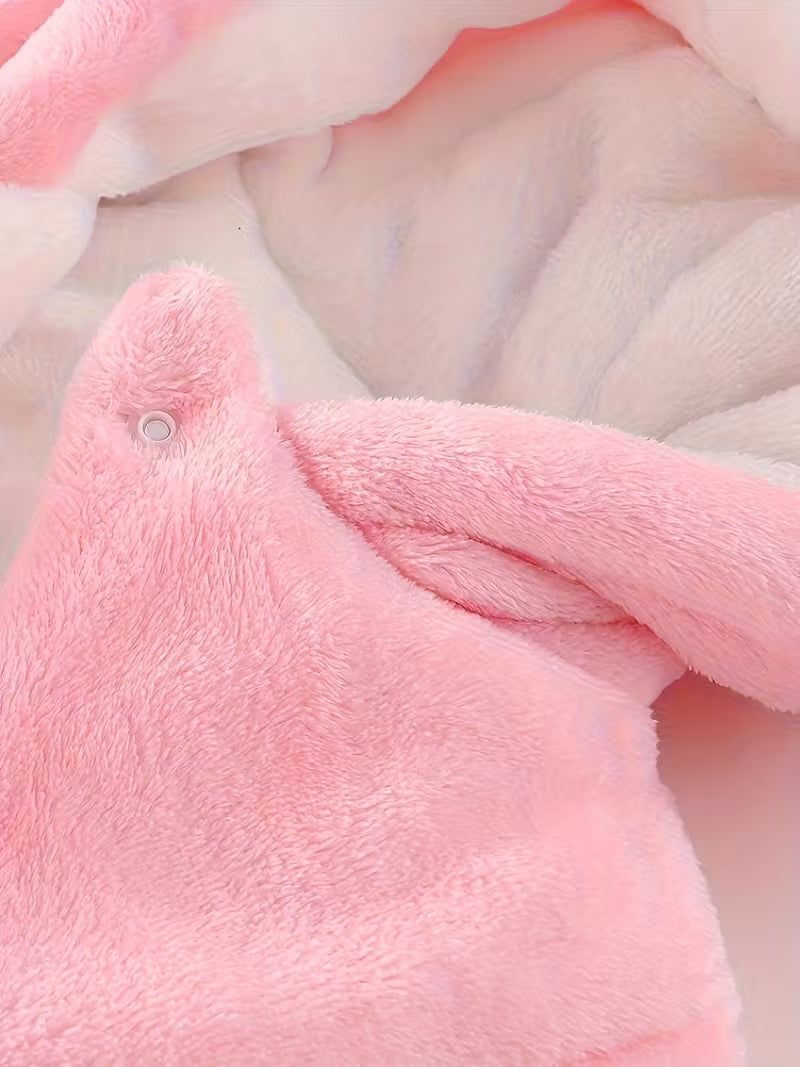 Ay Körpələr üçün Qışlıq Yumşaq Kapüşonlu Romper – Milad & Bayramlar üçün İdeal