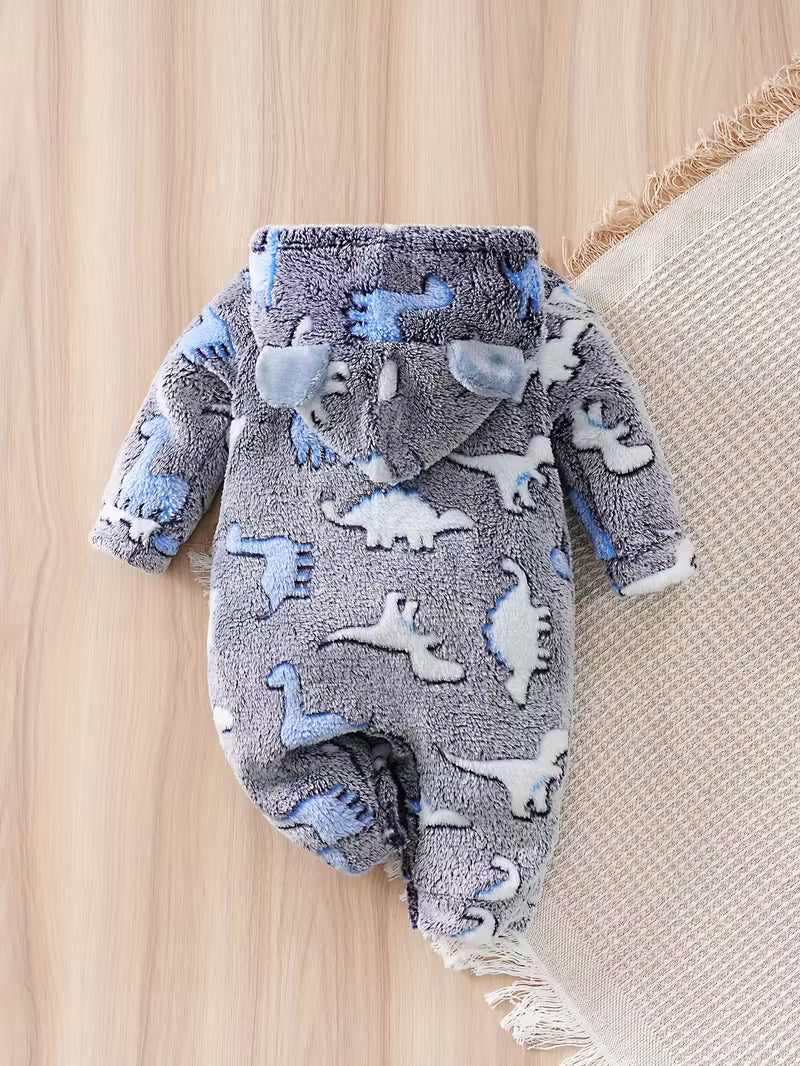 Körpə Dinosaur, İsti, Kapüşonlu, Fermuarlı, Şirin və Rahat