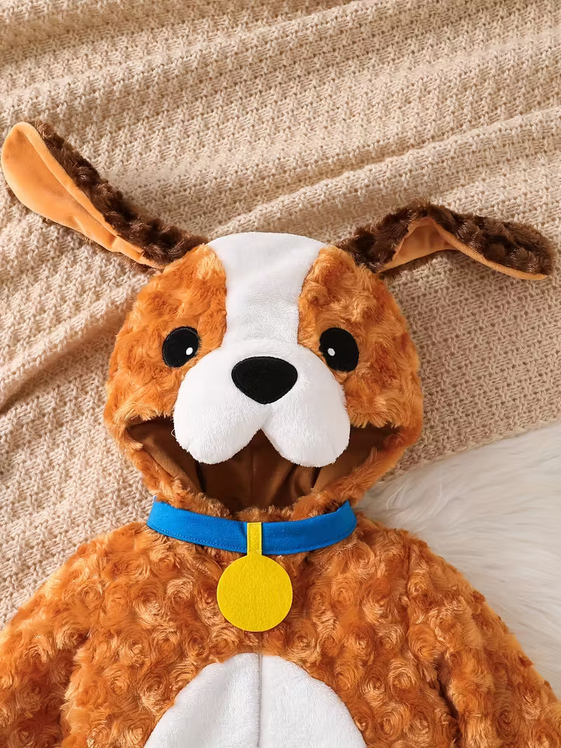 Körpə Yumşaq, Şirin, Balaca Uşaqlar üçün İtlər Temalı Heyvan Geyimi, Açıq Hava Üçün Rahat