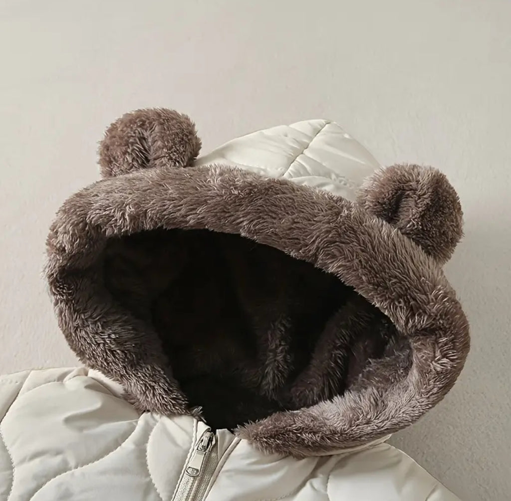 Unisex Qışlıq Flisli Kapüşonlu Romper – Uzun Qollu, Bol Kəsim, Termal, Açıq Hava üçün, Tək Rəngli, Yalnız Əl ilə Yuyulur