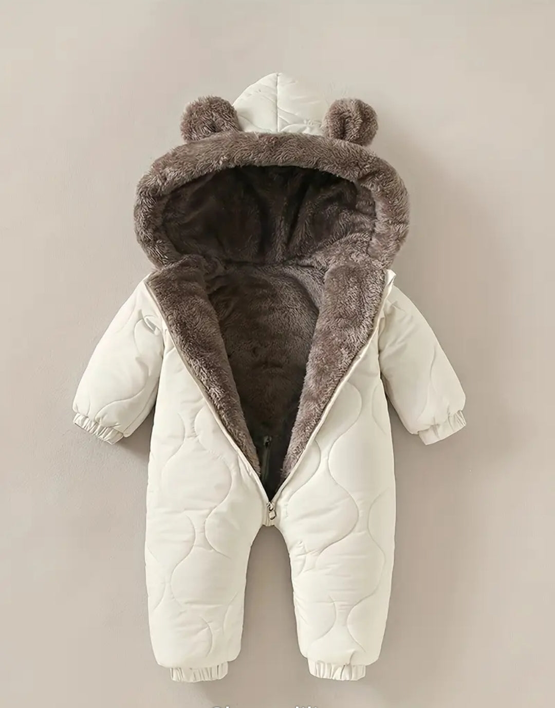 Unisex Qışlıq Flisli Kapüşonlu Romper – Uzun Qollu, Bol Kəsim, Termal, Açıq Hava üçün, Tək Rəngli, Yalnız Əl ilə Yuyulur