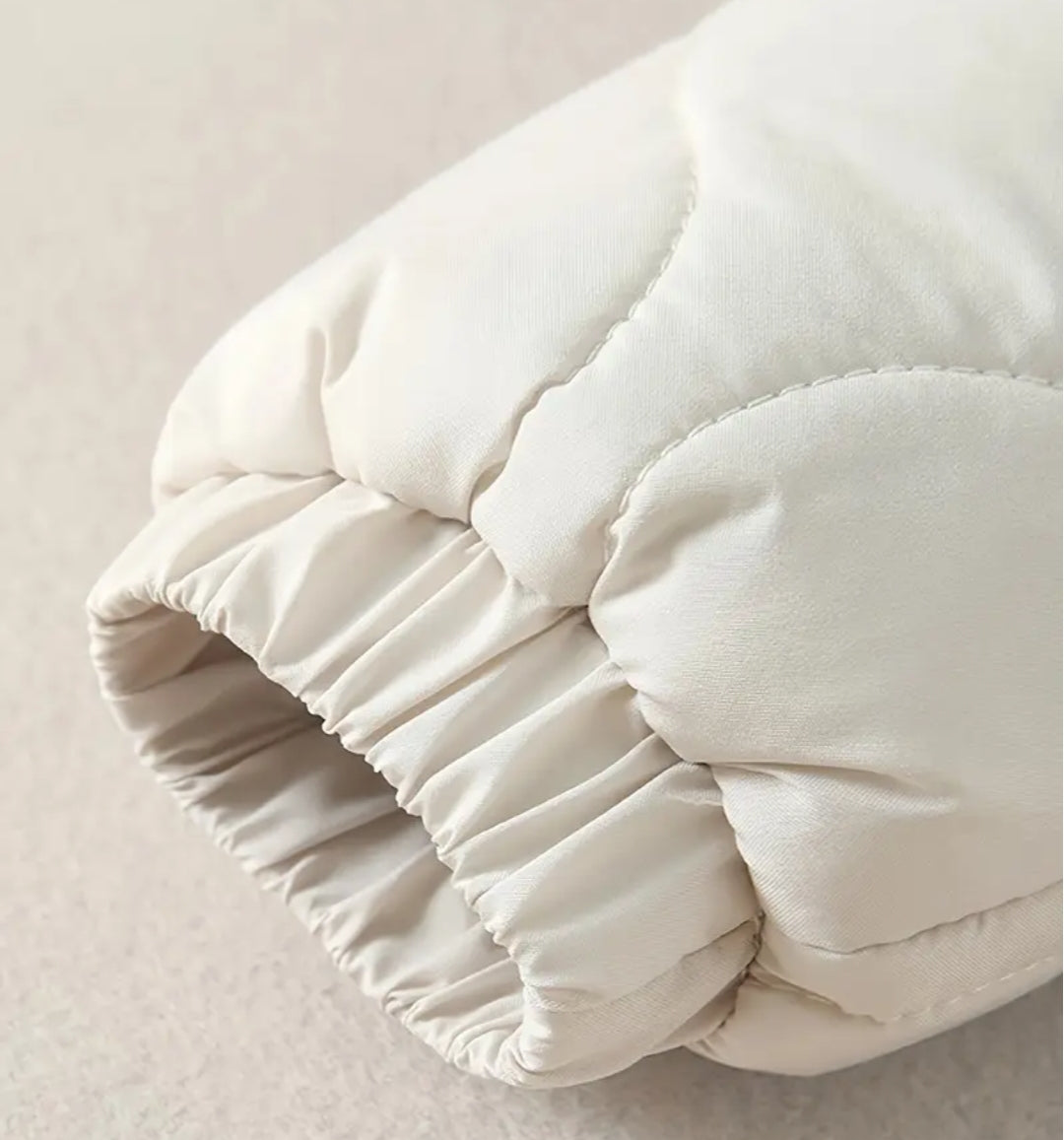 Unisex Qışlıq Flisli Kapüşonlu Romper – Uzun Qollu, Bol Kəsim, Termal, Açıq Hava üçün, Tək Rəngli, Yalnız Əl ilə Yuyulur